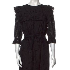 Emerson Fry Black Eyelet Mini Dress